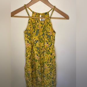 Floral yellow summer dress size large ( 10-12)